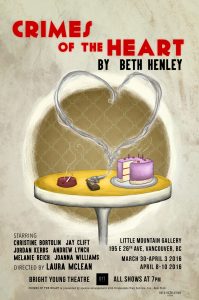 BFA ACTING AND THEATRE PRODUCTION ALUMNI GALORE IN BRIGHT YOUNG THEATRE‘S CRIMES OF THE HEART BY BETH HENLEY